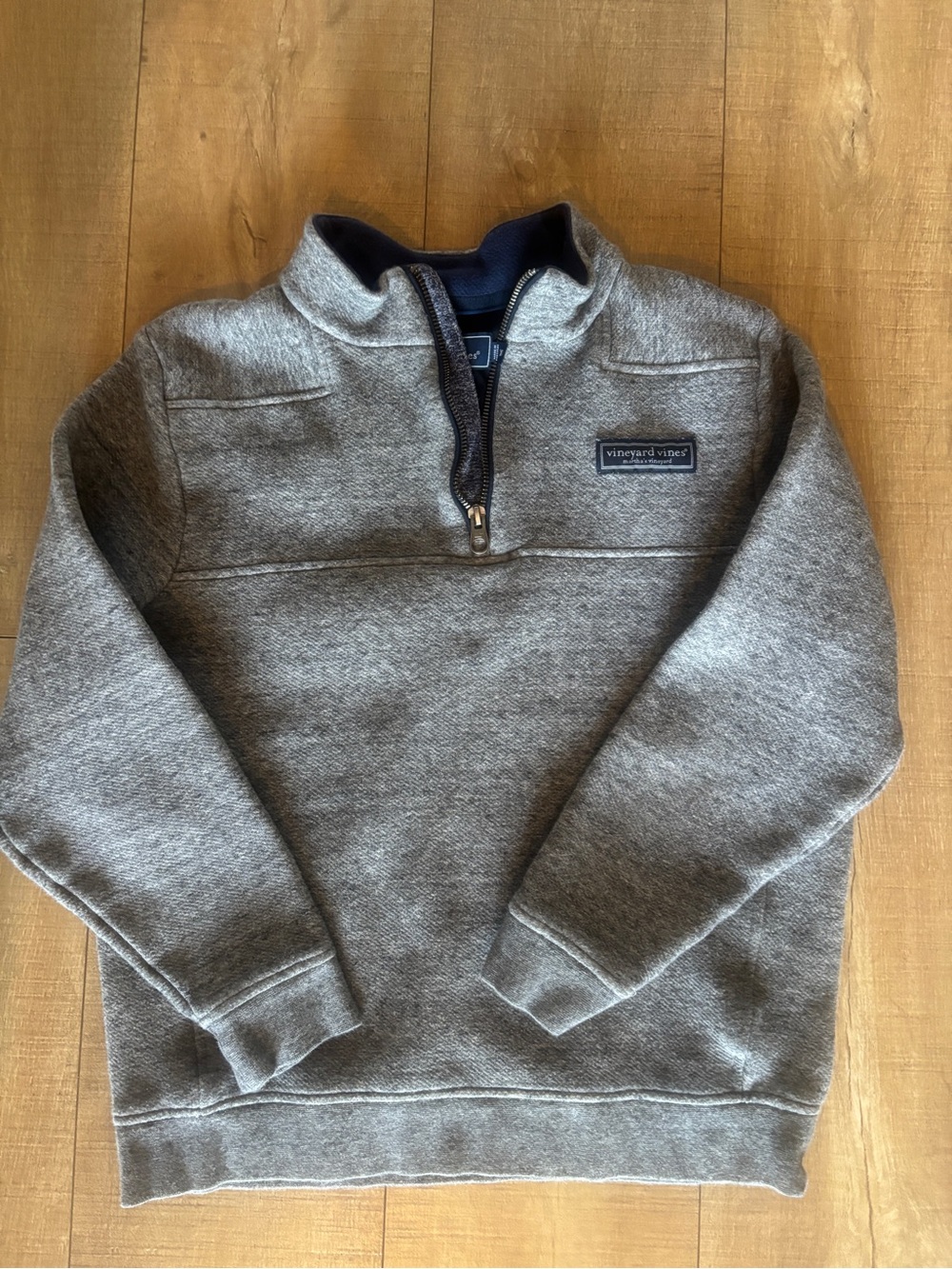 Vineyard Vines Men's Heather Gray Quarter-Zip Pullover